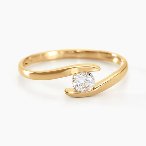 Bague Solitaire Camilia Or Jaune Oxyde De Zirconium - Solitaires Femme | Marc Orian