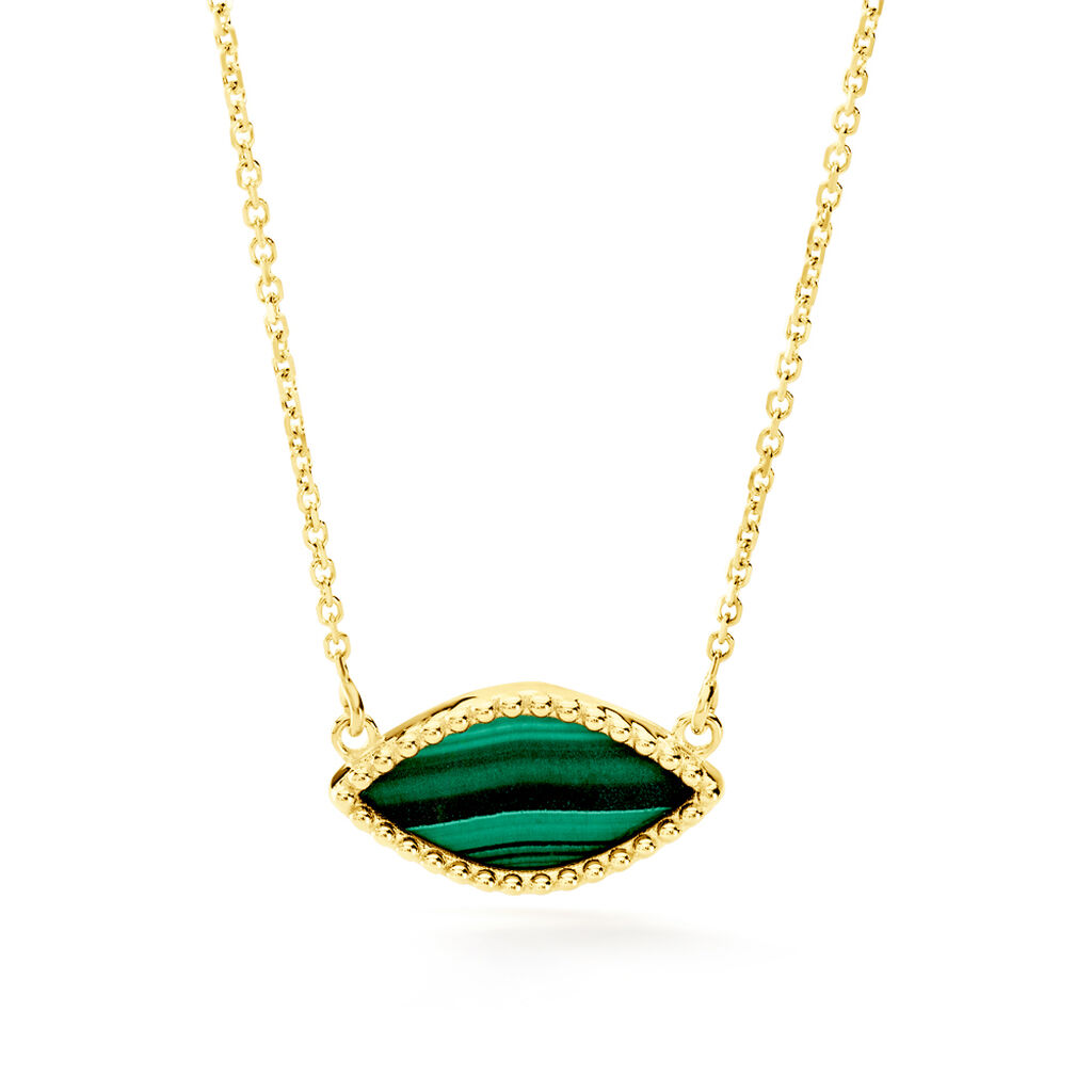 Collier Silma Or Jaune Malachite - Colliers avec pierres Femme | Marc Orian