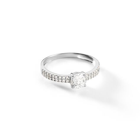 Bague Dayna Or Blanc Oxyde De Zirconium - Solitaires Femme | Marc Orian