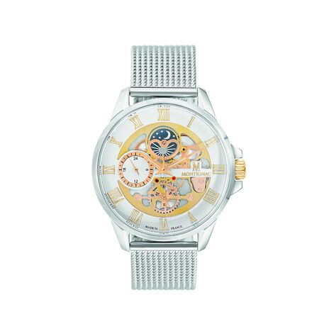 Montre Montignac Round Argenté - Montres étanches Homme | Marc Orian