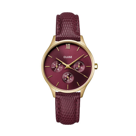 Montre Cluse Minuit Multifonction Cerise - Montres étanches Femme | Marc Orian