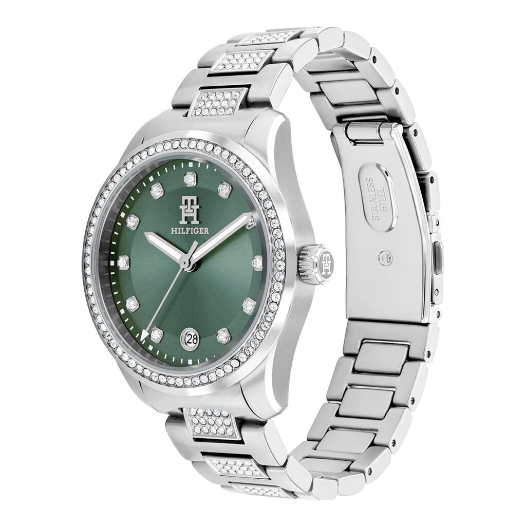 Montre Tommy Hilfiger Th85 Crystals Vert - Montres étanches Femme | Marc Orian