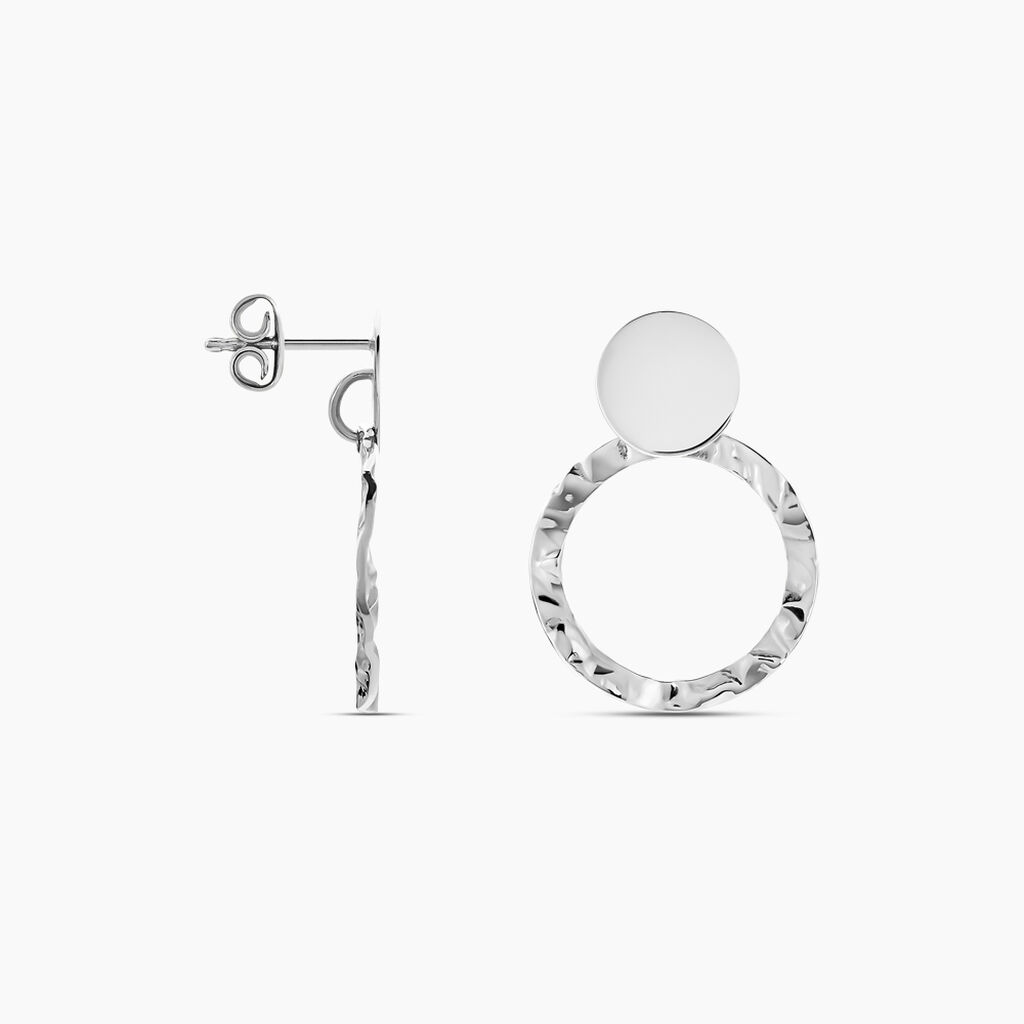 Boucles D'oreilles Pendantes Merrilie Argent Blanc - Pendantes Femme | Marc Orian