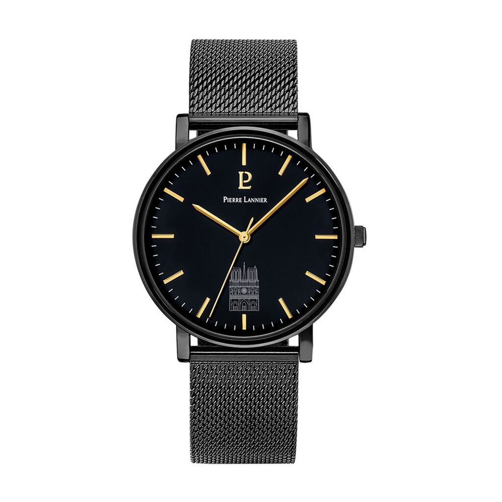 Montre Pierre Lannier Coeur Battant Noir - Montres étanches Homme | Marc Orian