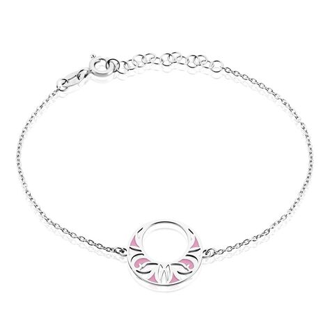 Bracelet Azalea Argent Blanc Email Rose - Bracelets fantaisie Femme | Marc Orian