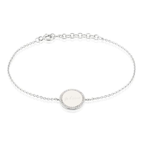 Bracelet Argent Blanc Amika Oxydes De Zirconium - Bracelets Médailles Femme | Marc Orian