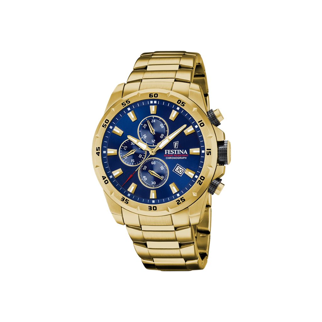 Montre Festina Timeless Chronograph Bleu - Montres étanches Homme | Marc Orian