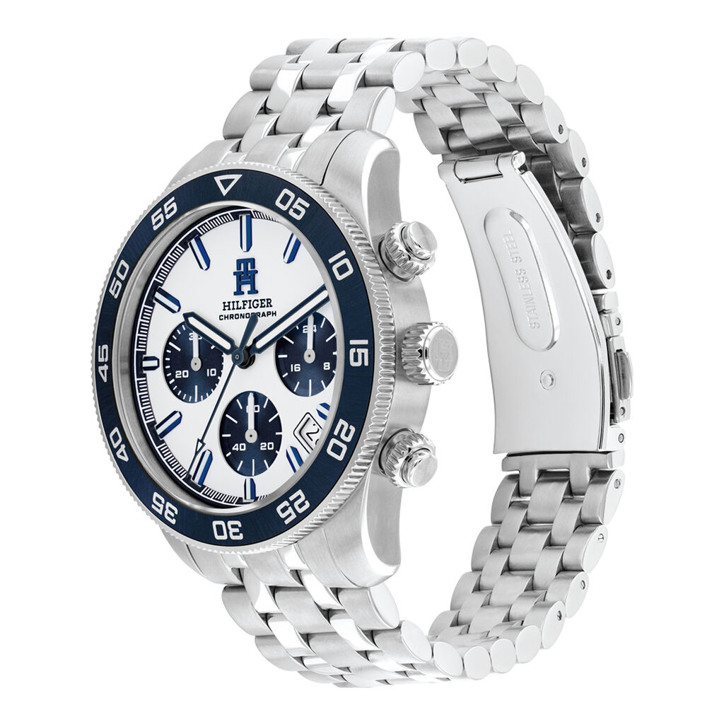 Montre Tommy Hilfiger Th85 Chrono Blanc - Montres étanches Homme | Marc Orian