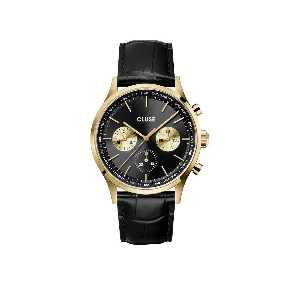 Montre Cluse Antheor Multifonction Noir - Montres étanches Homme | Marc Orian