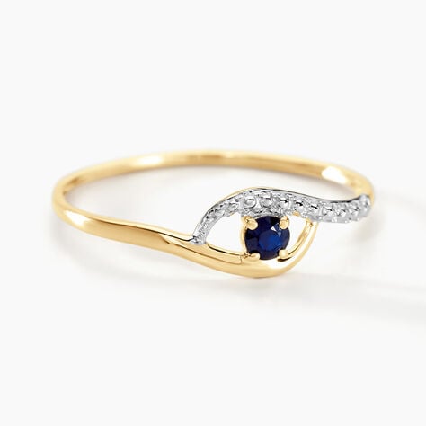 Bague Or Jaune Karmele Saphir - Solitaires Femme | Marc Orian