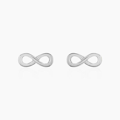 Boucles D'oreilles Puces Kamy Argent Blanc - Puces Femme | Marc Orian