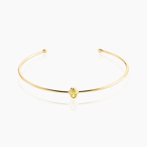 Bracelet Jonc Ottila Plaque Or Jaune Oxyde De Zirconium - Bracelets joncs Femme | Marc Orian