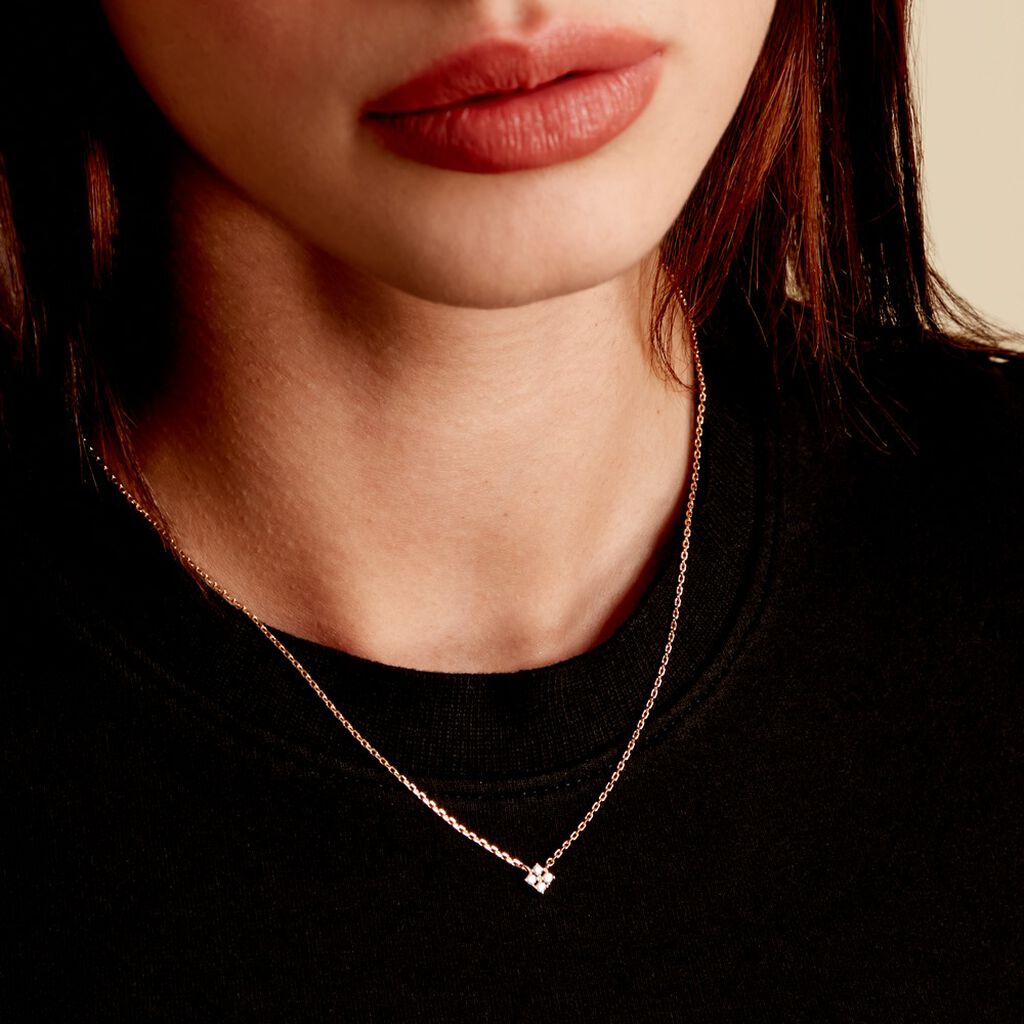 Collier éclat Perlé Plaqué Or Oxyde De Zirconium - Colliers avec pierres Femme | Marc Orian
