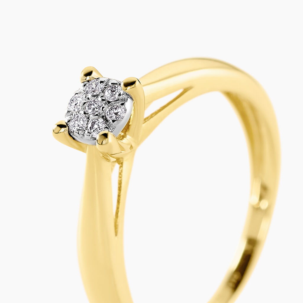 Bague Solitaire Artemis Or Jaune Diamant - Parures de mariage Femme | Marc Orian