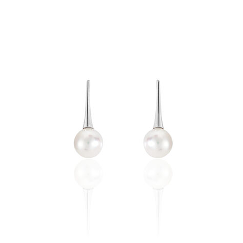Boucles D'oreilles Pendantes Mahora Argent Blanc Perle De Culture - Pendantes Femme | Marc Orian
