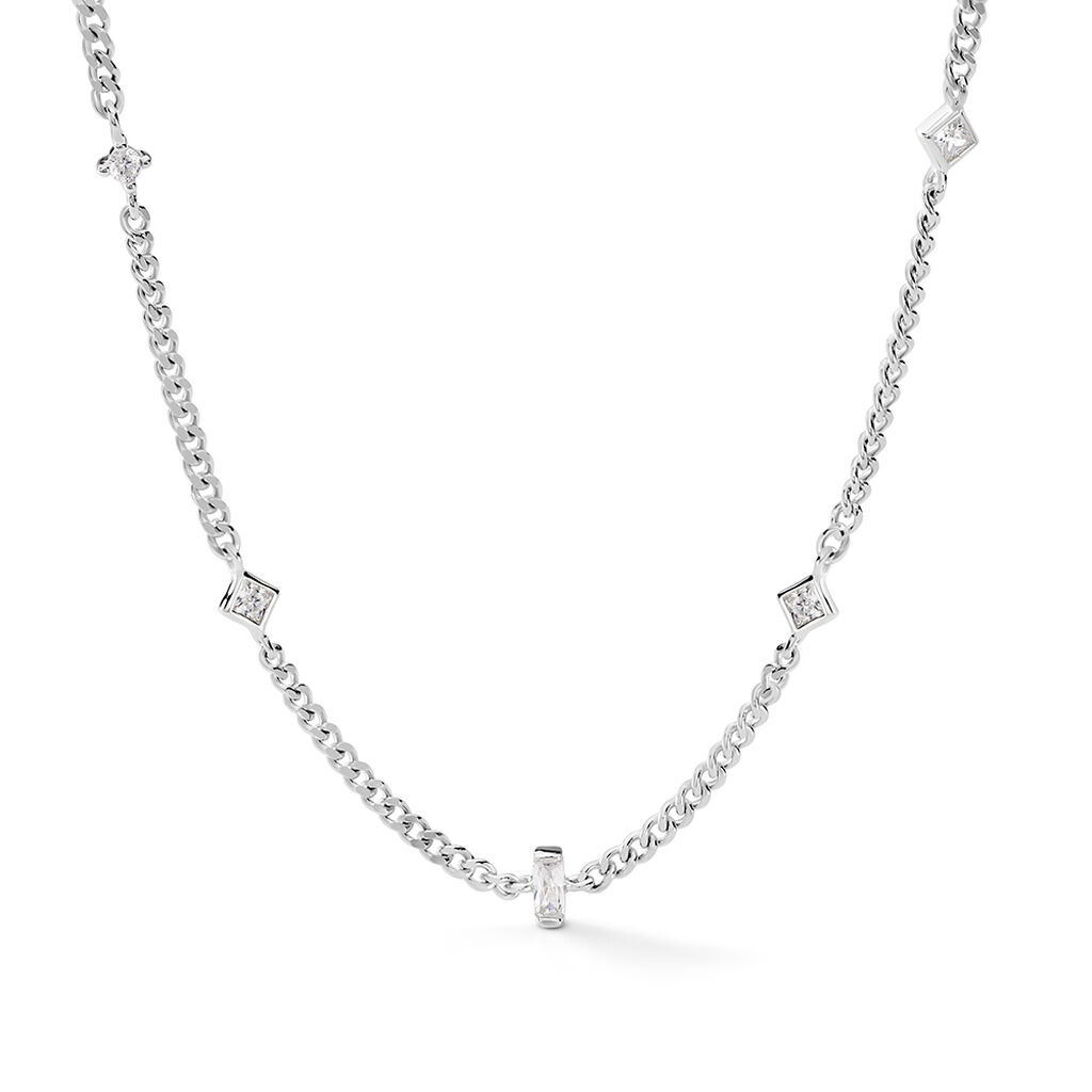 Collier Nexus Argent Blanc Oxyde De Zirconium - Colliers avec pierres Femme | Marc Orian