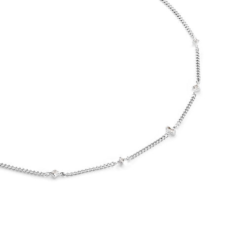 Collier Nexus Argent Blanc Oxyde De Zirconium - Colliers avec pierres Femme | Marc Orian