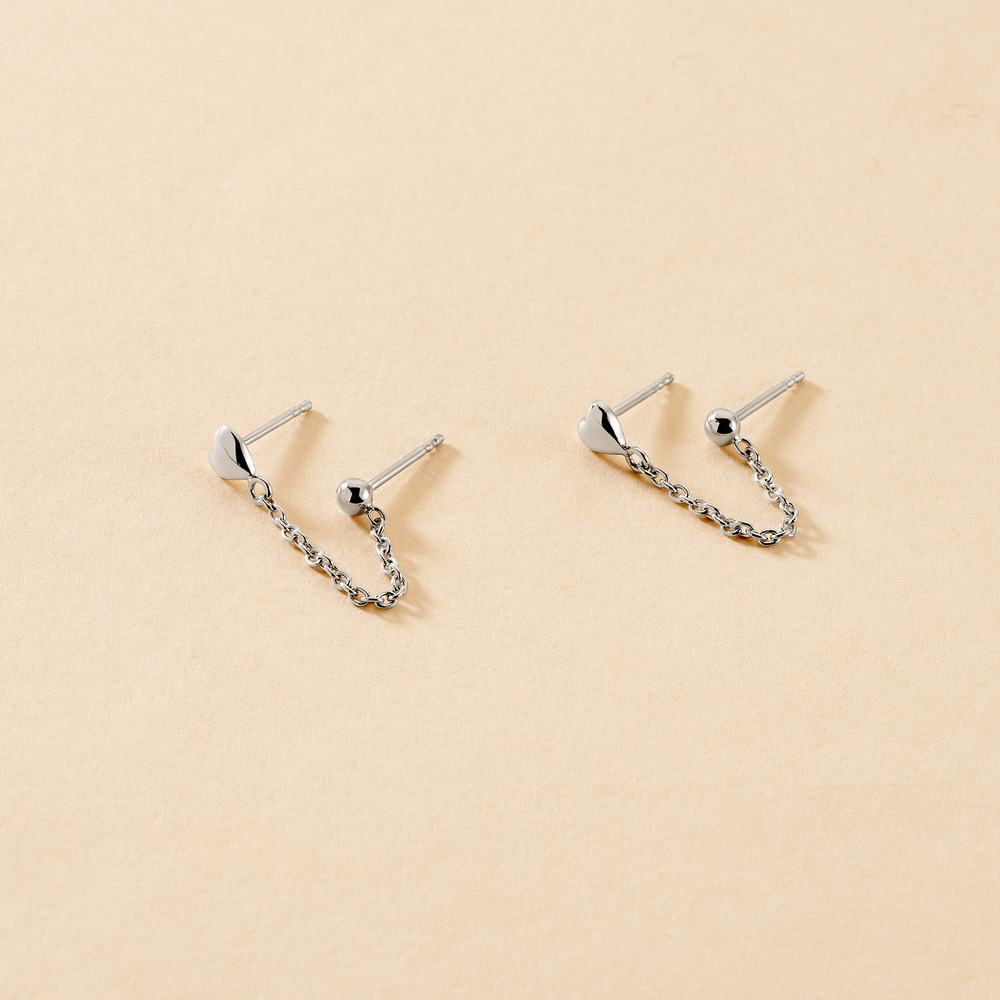 Boucles D'oreilles Pendantes Honor Argent Blanc - Pendantes Femme | Marc Orian