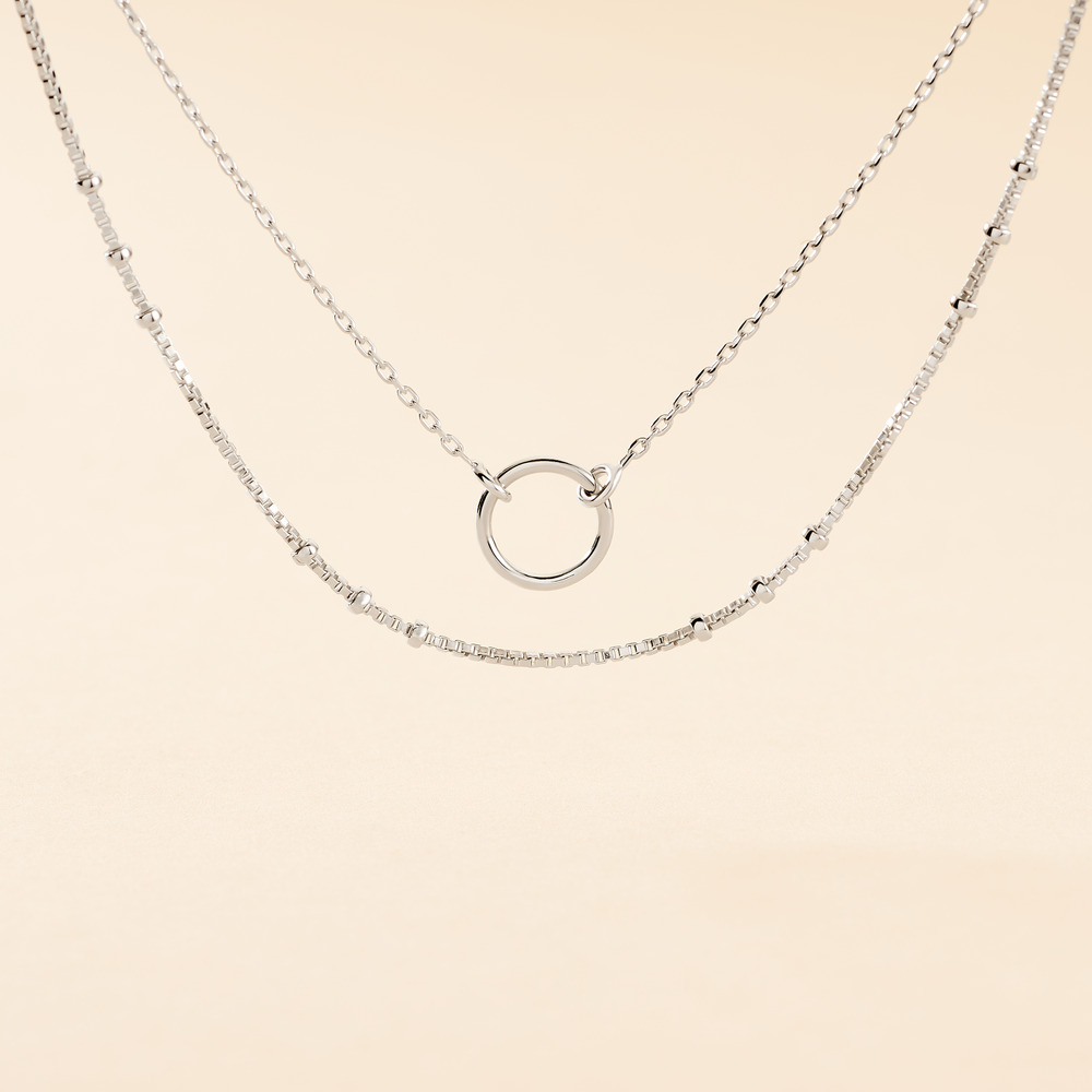 Collier Dayana Argent Blanc - Colliers ras du cou Femme | Marc Orian